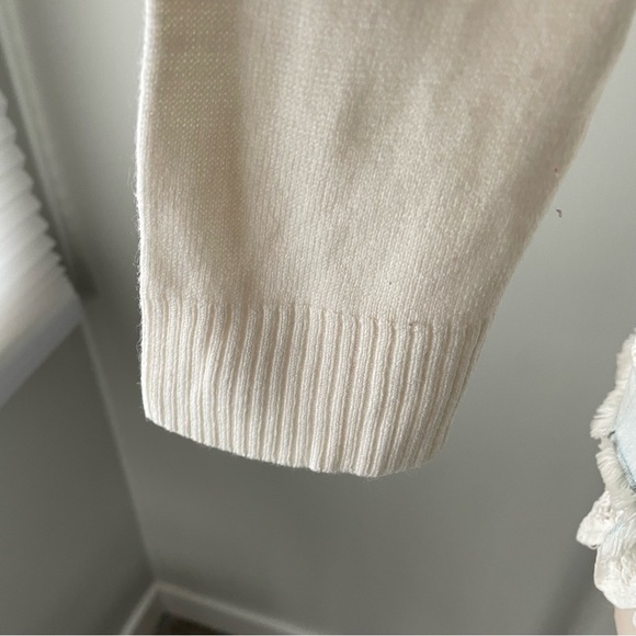 Vintage Tradition Embroidered Floral Funnel Neck Knit Sweater Size Medium - Picture 6 of 8